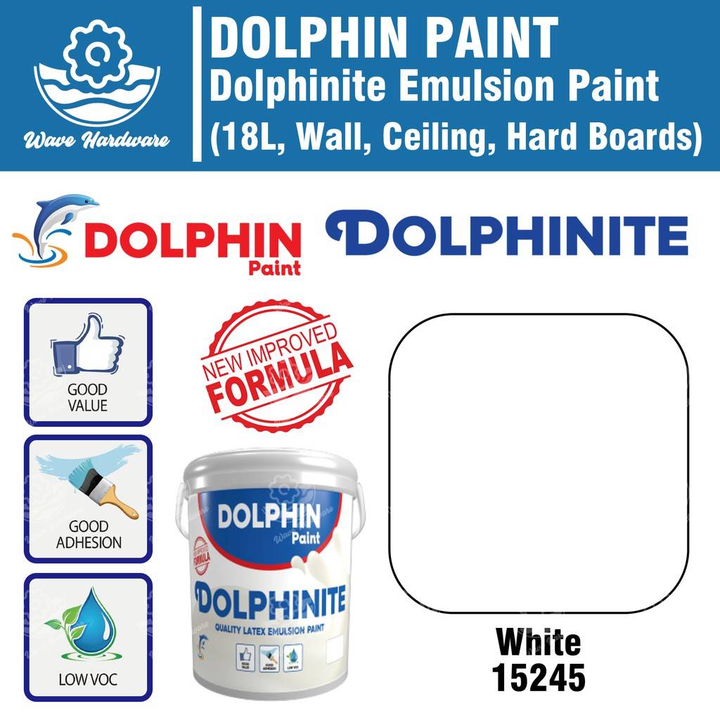 DOLPHIN PAINT DOLPHINITE Quality Latex Emulsion Paint / Matt Finish